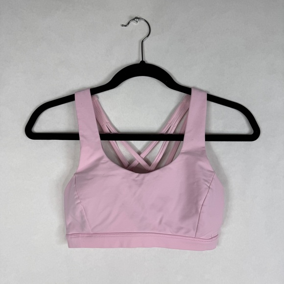 LULULEMON Free To Be Serene Bra - Pearl Pink - W2AJ8S - Sz 4 - Picture 5 of 7